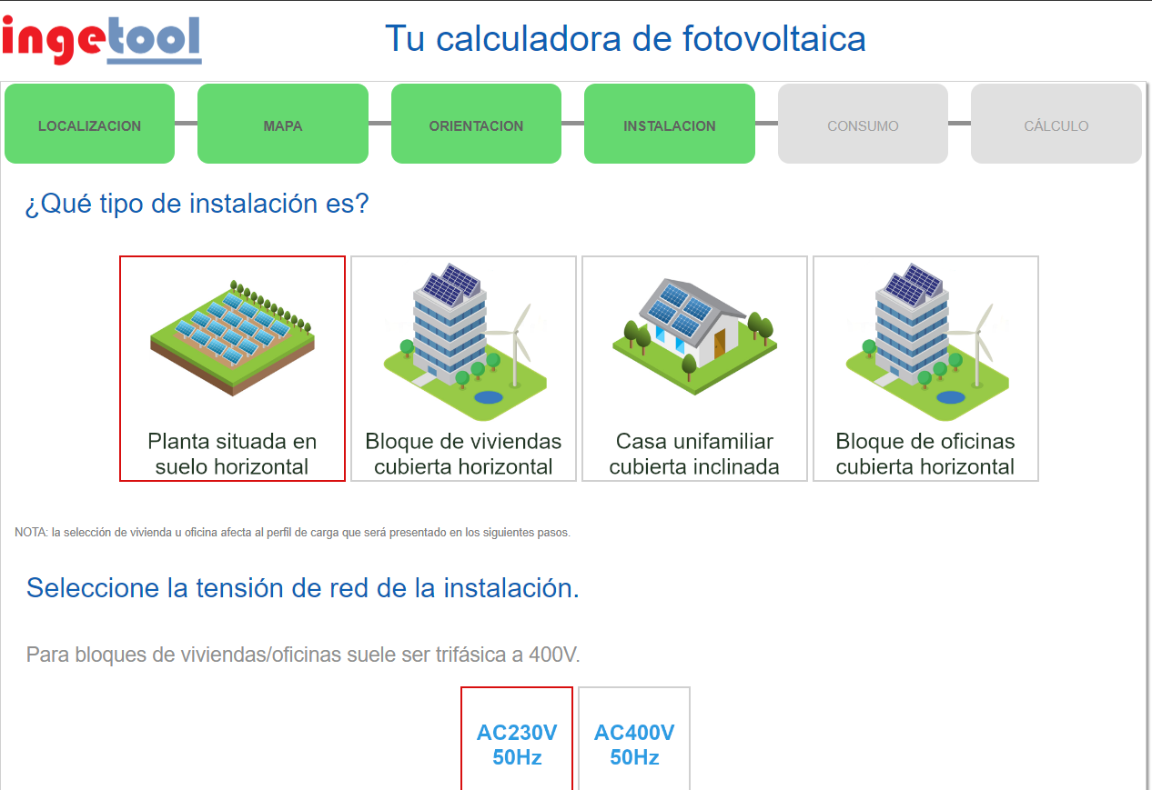 calculadora fotovoltaica